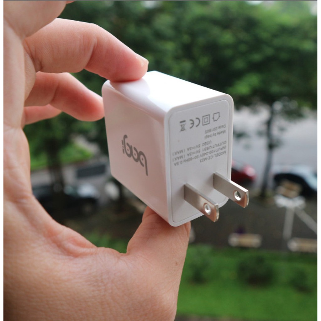 Củ Sạc nhanh Adapter Bagi CE-M23 2USB Quick Charge với Chíp BGPower 5.2V-3.1A - Hàng Chính Hãng, An toàn.