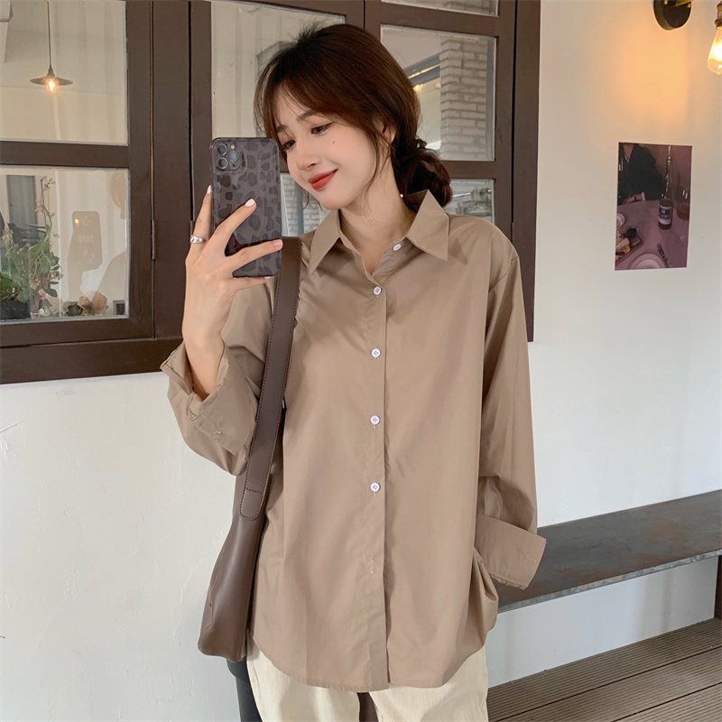 Áo sơ mi nam nữ, áo form rộng dài tay unisex áo sơ mi vải lụa thái chống bai xù chống nhăn nhàu