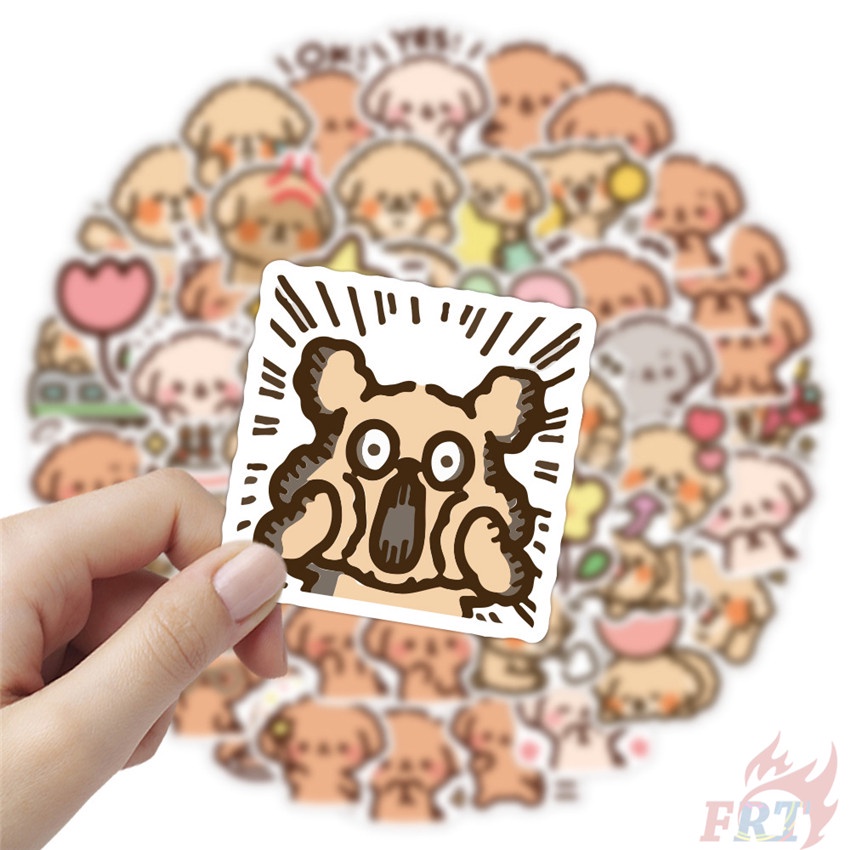 ❉ Cute Fluffy Dog . Kawaii Pets Poodle Series 01 Funny Emoji Stickers ❉ 50Pcs/Set Waterproof DIY Fashion Decals Doodle Stickers