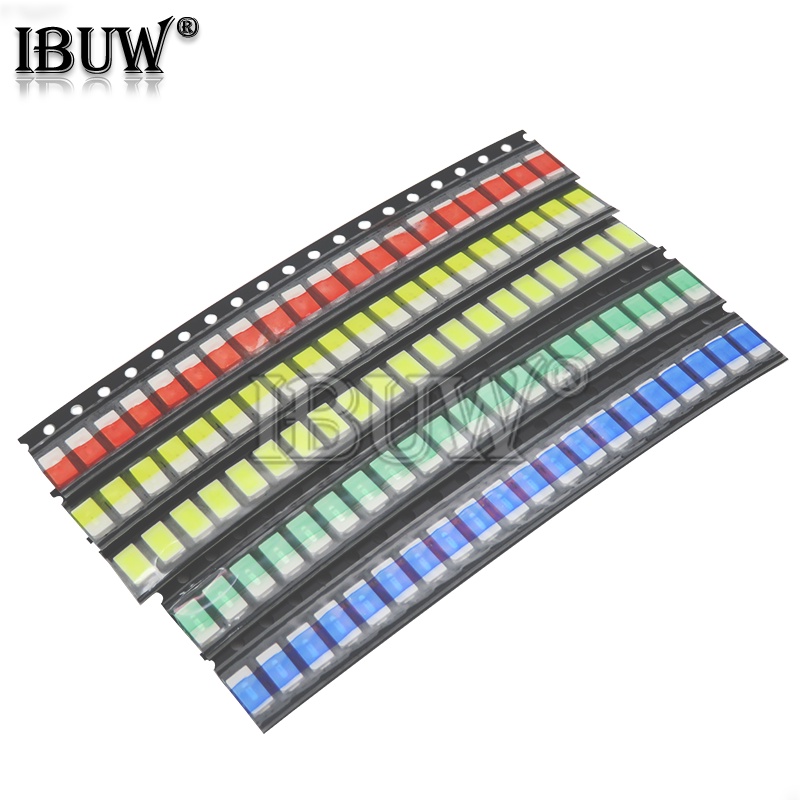 Set 100 Đi Ốt Đèn led 5 Màu x 20 Cái 5050 5730 1210 1206 0805 0603 smd