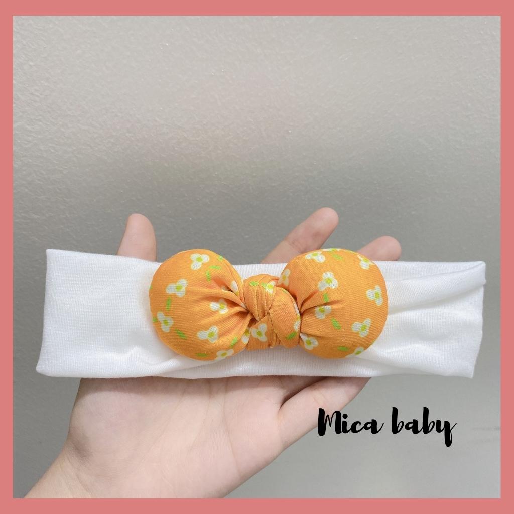 Băng đô vải gắn nơ phồng dễ thương cho bé gái Mica Baby BD54