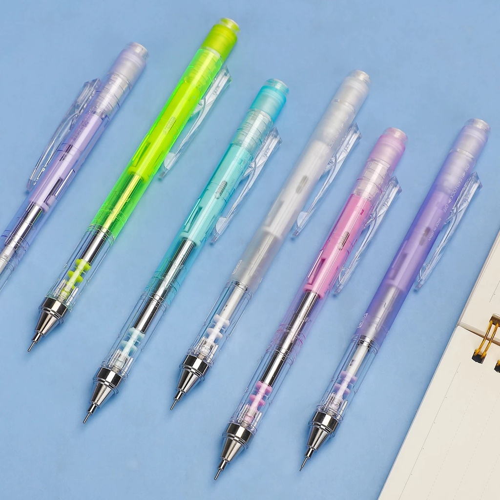 Bút chì bấm kim lắc đẩy ngòi Tombow Mono Graph Shaker Mechanical Pencil – 0.5mm – Vỏ tím (Clear Purple)