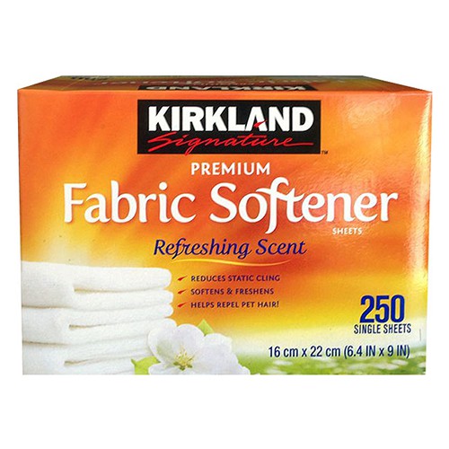 Giấy Thơm Sấy Quần Áo Kirkland Fabric Softener 250 Tờ (Mới)