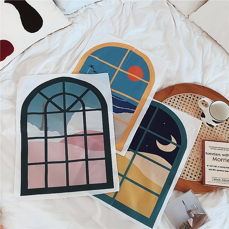 Tranh Vải Hình Cửa Sổ