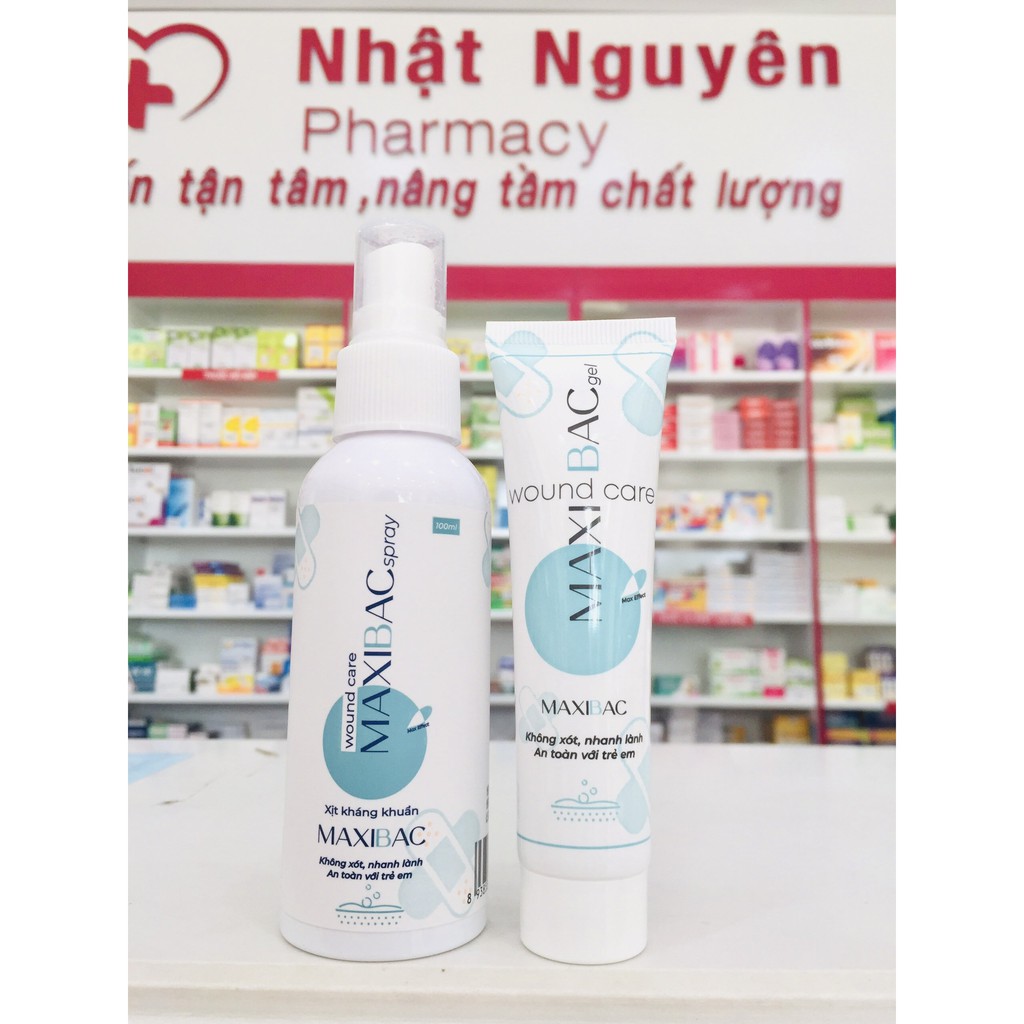 Bộ đôi xịt sát khuẩn và gel bôi MAXIBAC