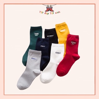 [Set 7 đôi] Tất tuần Mr.Zuing - Tất tuần nữ - Tất nữ - Tất cổ dài - Tất kháng khuẩn khử mùi