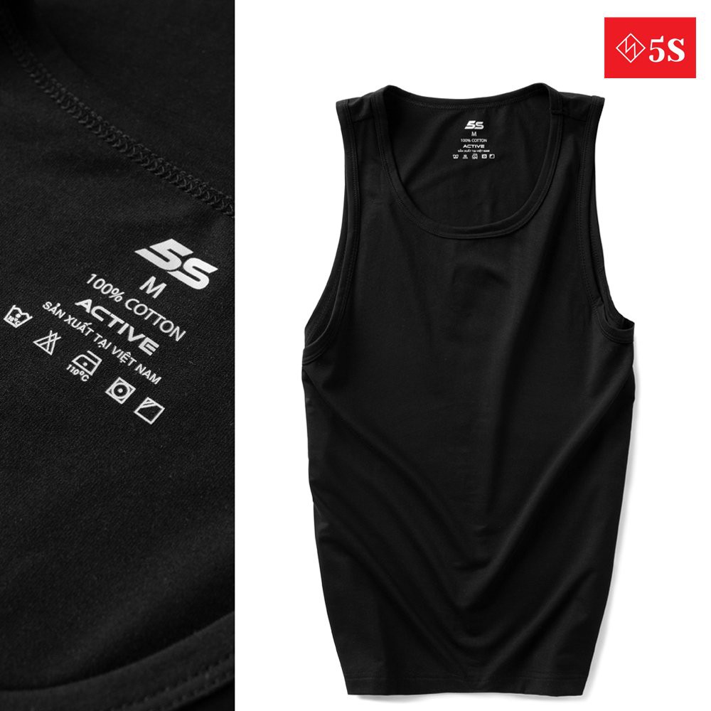 Áo Ba Lỗ Nam 5S (4 màu), Vải Cotton Mềm Mại,  Dáng Thể Thao, Thấm Hút Mồ Hôi, Co Giãn Cực Tốt (ABL21004-01). | BigBuy360 - bigbuy360.vn