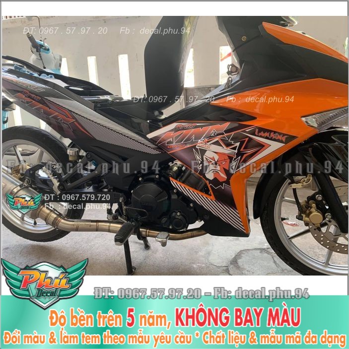 Tem rời Exciter 150 Cam đen Kinhdrang (X) -1
