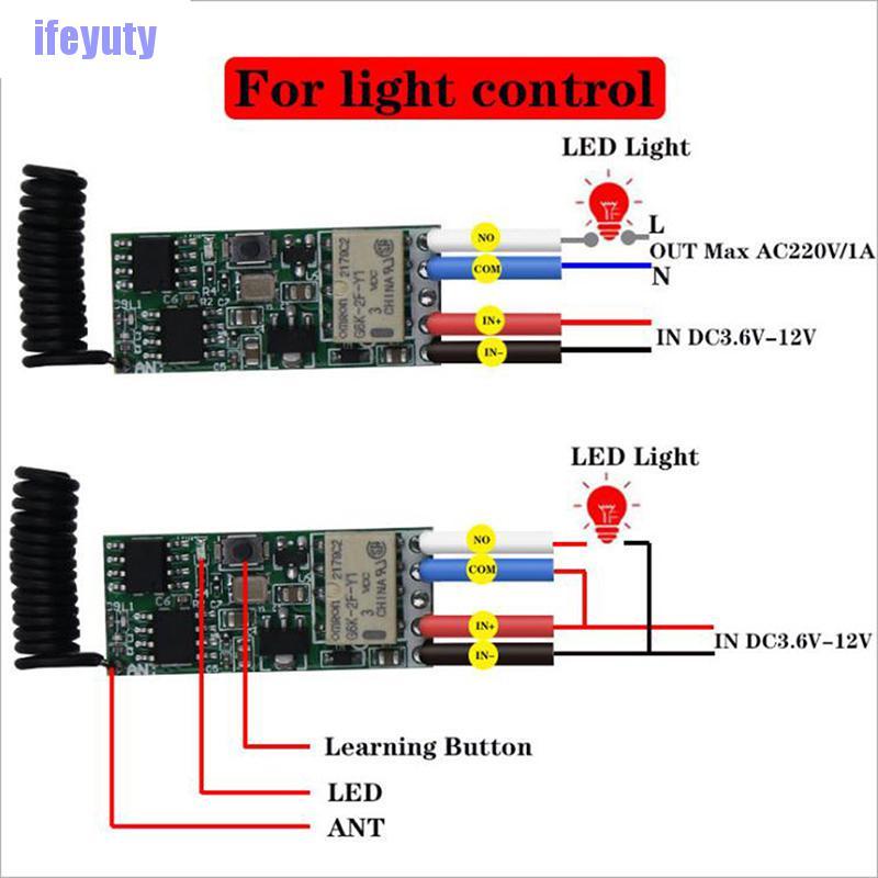 Bộ điều khiển từ xa không dây cho xe tay ga 1 kênh 433mhz Rf