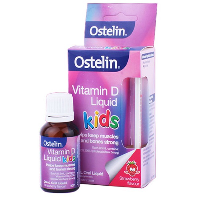 Ostelin Kids Vitamin D3 Liquid,Infan Drops.Bổ Sung Vitamin D3 Cho Bé Từ Sơ Sinh