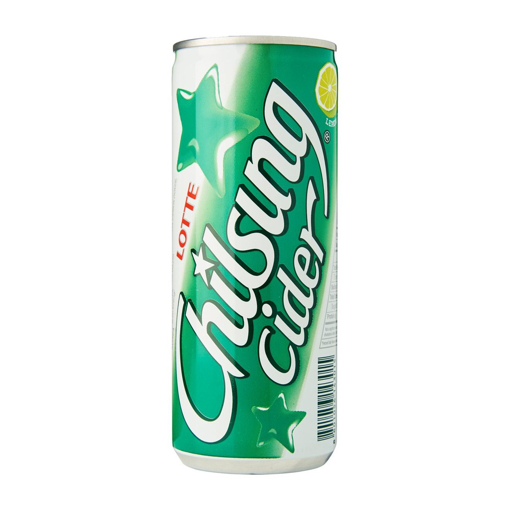 Nước giải khát Soda có Gaz vị Chanh Chilsung (250ml/lon)