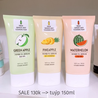 SỮA RỬA MẶT TRÁI CÂY ETUDE HOUSE SQUEEZE JUICE CLEANSING FOAM - CÓ BILL