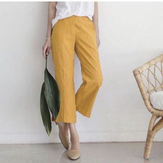 Quần ống suông vải linen Cati vnxk