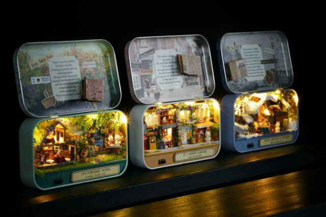 Mô hình nhà gỗ búp bê dollhouse DIY - Q004A Q005A Q006A Box Theatre