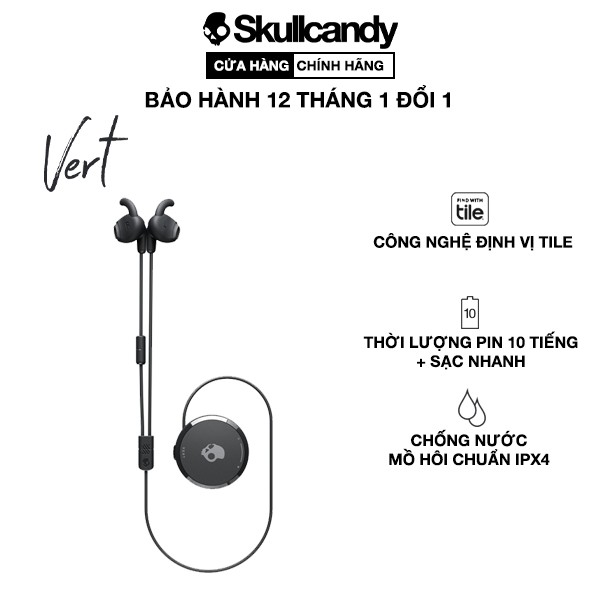 [Mã ELTECHZONE giảm 5% đơn 500K] Tai Nghe không dây Skullcandy Vert Clip-Anywhere Wireless