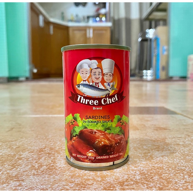 Cá Hộp Sốt Cà Thái Lan Three Chef từ Cá Mòi Sốt Cà Chua tươi thơm cực ngon an toàn cho sức khỏe tiện dụng 155g