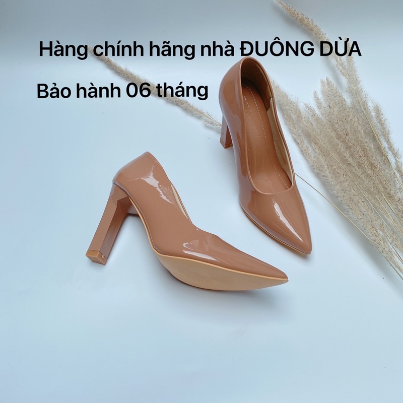 Giày cao gót công sở nữ gót vuông chắc chắn êm chân da mềm đẹp thời trang