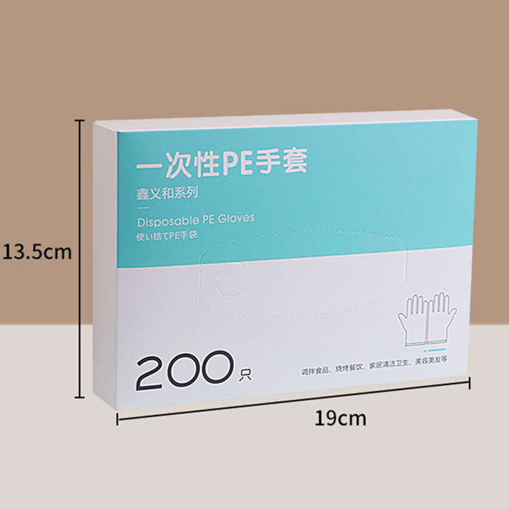 Set 200 Găng tay nilon trong suốt PE AB siêu dai bền loại hộp dùng 1 lần hoặc tái sử dụng  youngcityshop 30.000