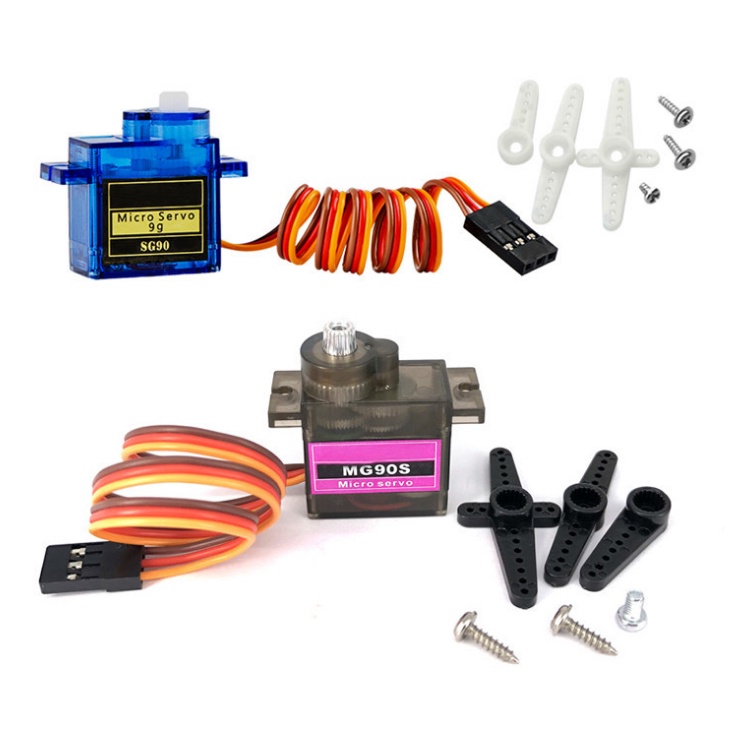 Động Cơ Servo Pro SG90 9g 180 độ kèm phụ kiện MG90S cho xe tàu, máy Bay Điều Khiển Từ Xa