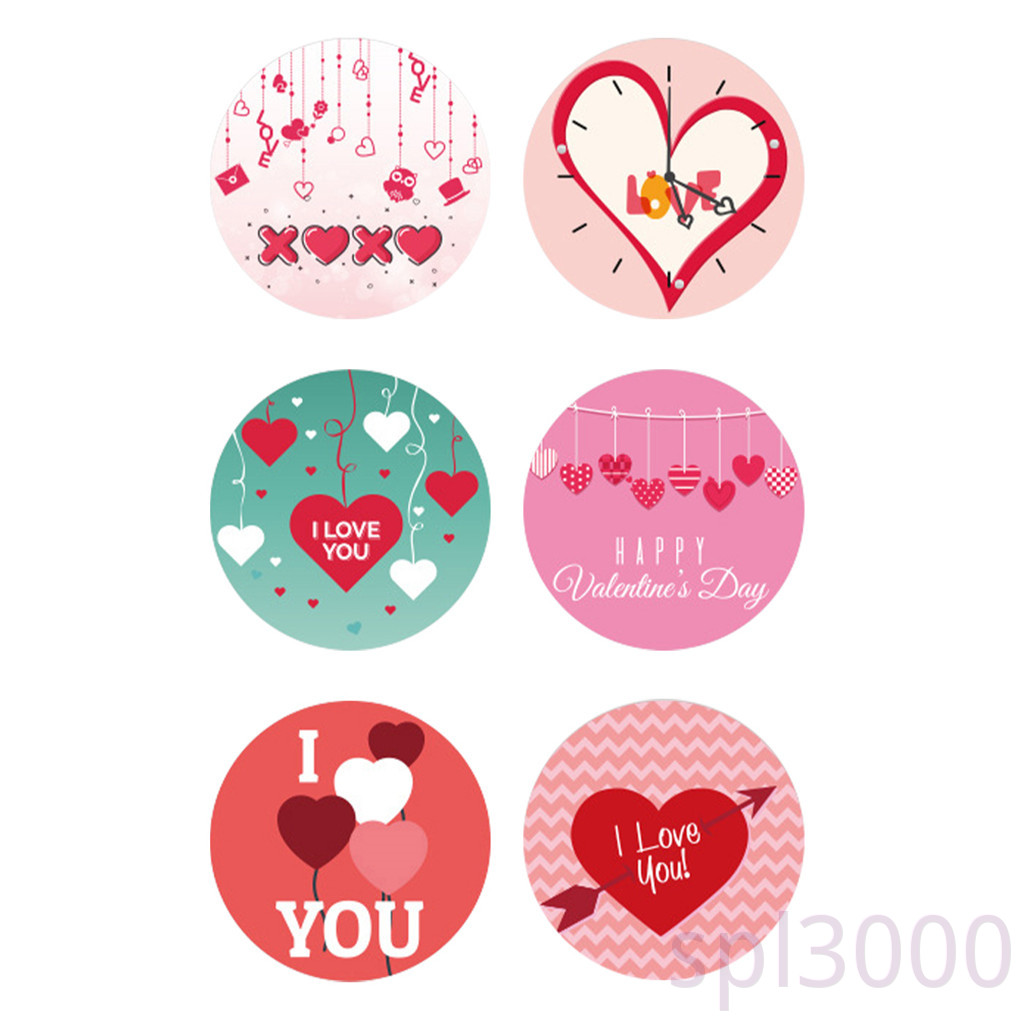 Cuộn 500 Miếng Dán Hình Trái Tim Trang Trí Bánh