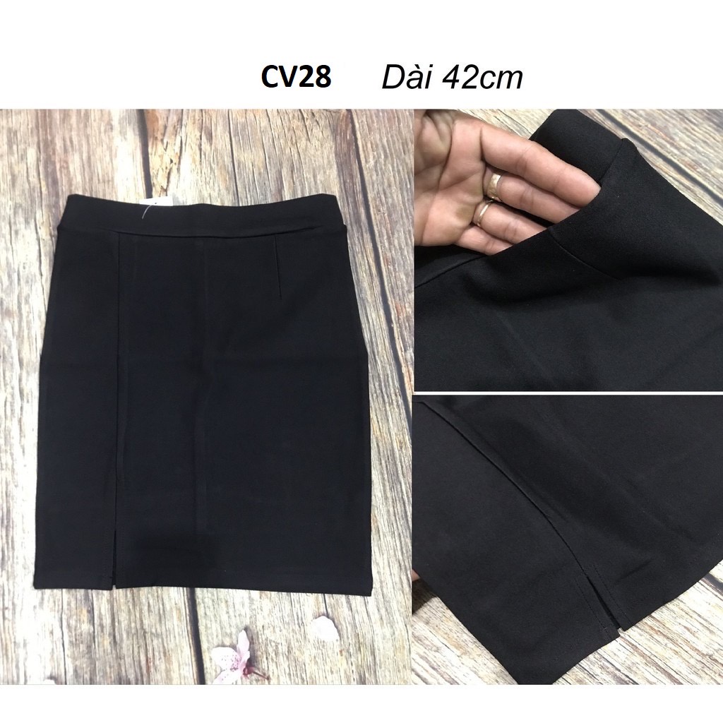 Chân váy xẻ ngắn ôm co giãn CV28