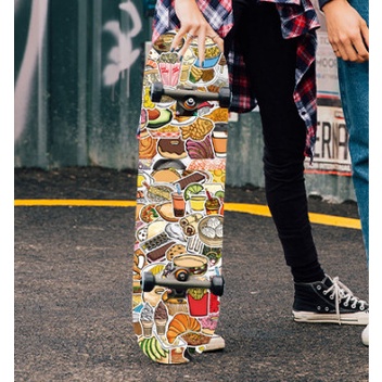 100 Sticker/thức ăn nhanh cute chống nước dán laptop, hình dán mũ bảo hiểm, dán xe, điện thoại, vali st105