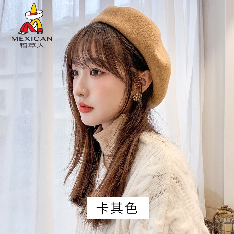 Mũ beret phong cách thời trang Nhật Bản Hàn Quốc thu đông mới 2021
