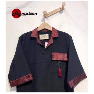 Áo Shanghai Phối Gấm Cổ Vest