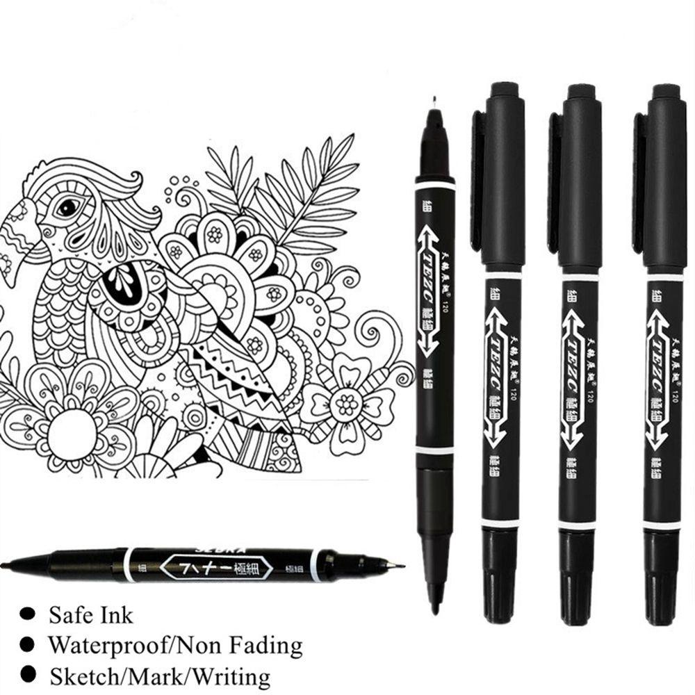 Bút Viết Thư Pháp Hai Đầu Chống Nước Dùng Vẽ Phác Thảo