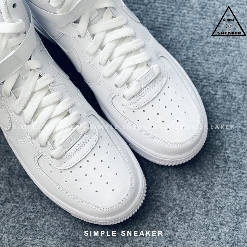 Giày Nike AF1 Cổ Cao Chính Hãng 🔴FREESHIP🔴Giày Sneaker Thể Thao Nike Air Force 1 High Allwhite Nam Nữ - Simple Sneaker
