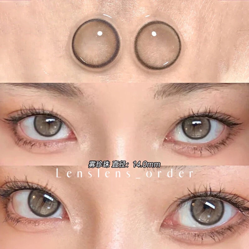 Lens Mắt Kính Áp Tròng Nâu Sữa Hot Douyin Đủ Độ Cận