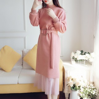 ĐẦM LEN DÀI TAY CHÂN REN