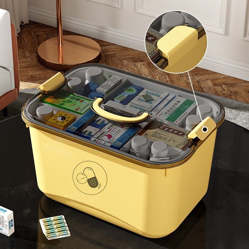 Hộp Đựng Thuốc Cỡ Lớn Nhiều Ngăn Tiện Dụng Cho Gia Đình