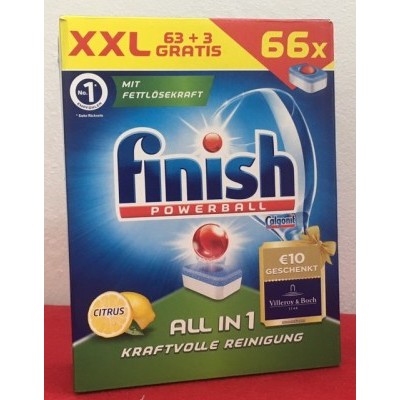 Hộp Rửa Bát Finish All In 1 - 100 Viên Tổng Hợp Cao Cấp Dùng Cho Máy Rửa Bát