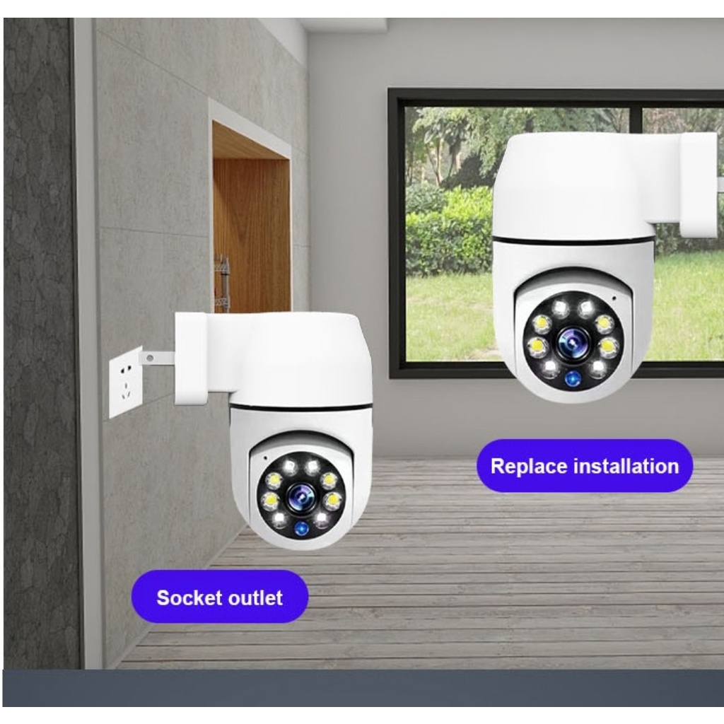 Camera wifi yoosee thiết kế độc đáo tích hợp chui cấm điện HK212 xoay 360° quay đêm có màu, đàm thoại 2 chiều