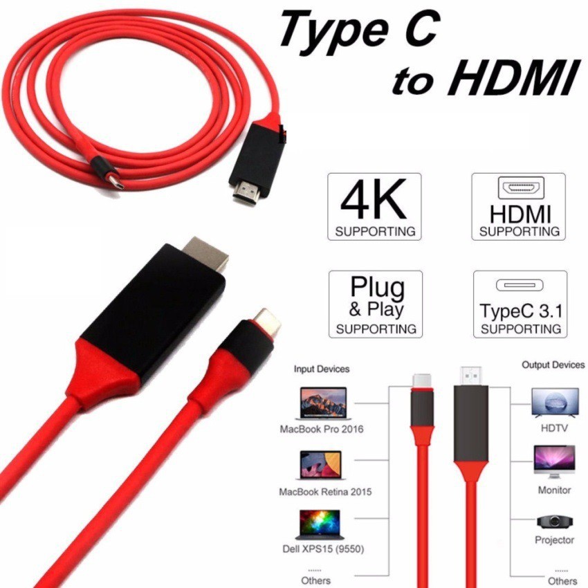 Cáp USB Type-C to HDMI