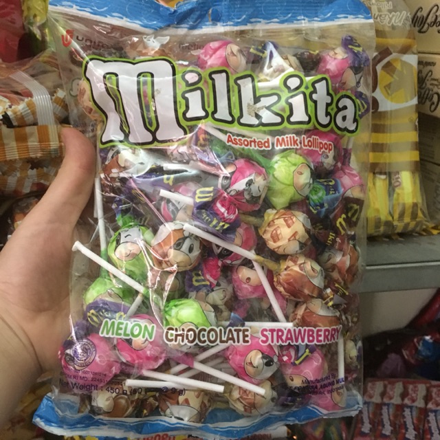 Kẹo mút sữa milkita mix 3 vị