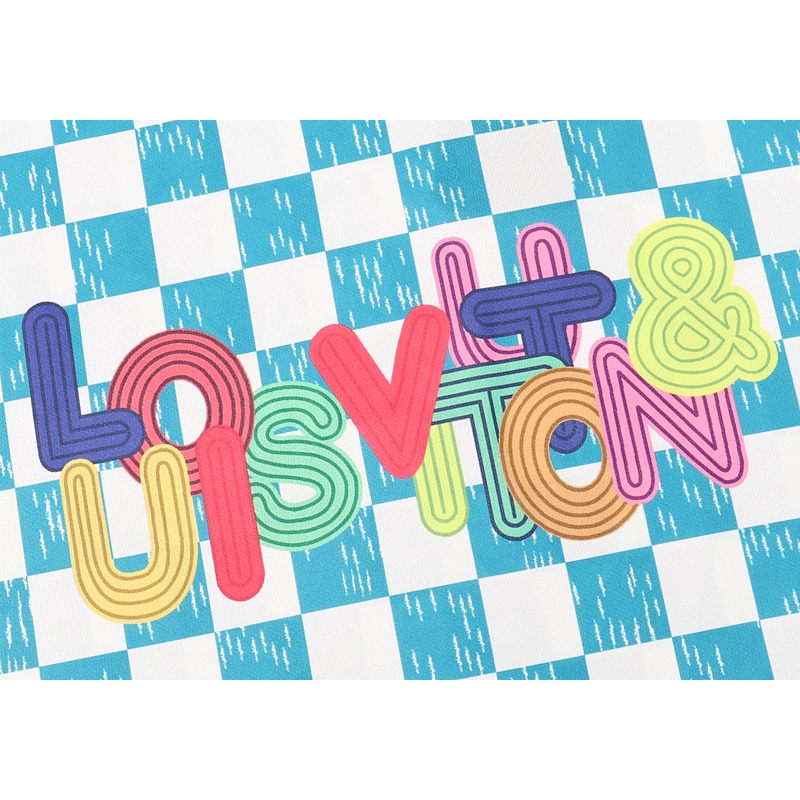 Lv Áo Thun Tay Ngắn Họa Tiết In Chữ In Thoải Mái Thời Trang Mùa Hè