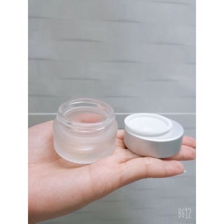 Hũ thuỷ tinh 20g nắp bạc - hũ đựng lưu huỳnh