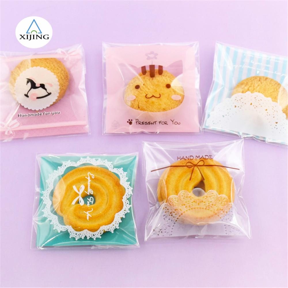 Bộ 95-100 túi dây kéo bằng nhựa thiết kế họa tiết hoạt hình dễ thương