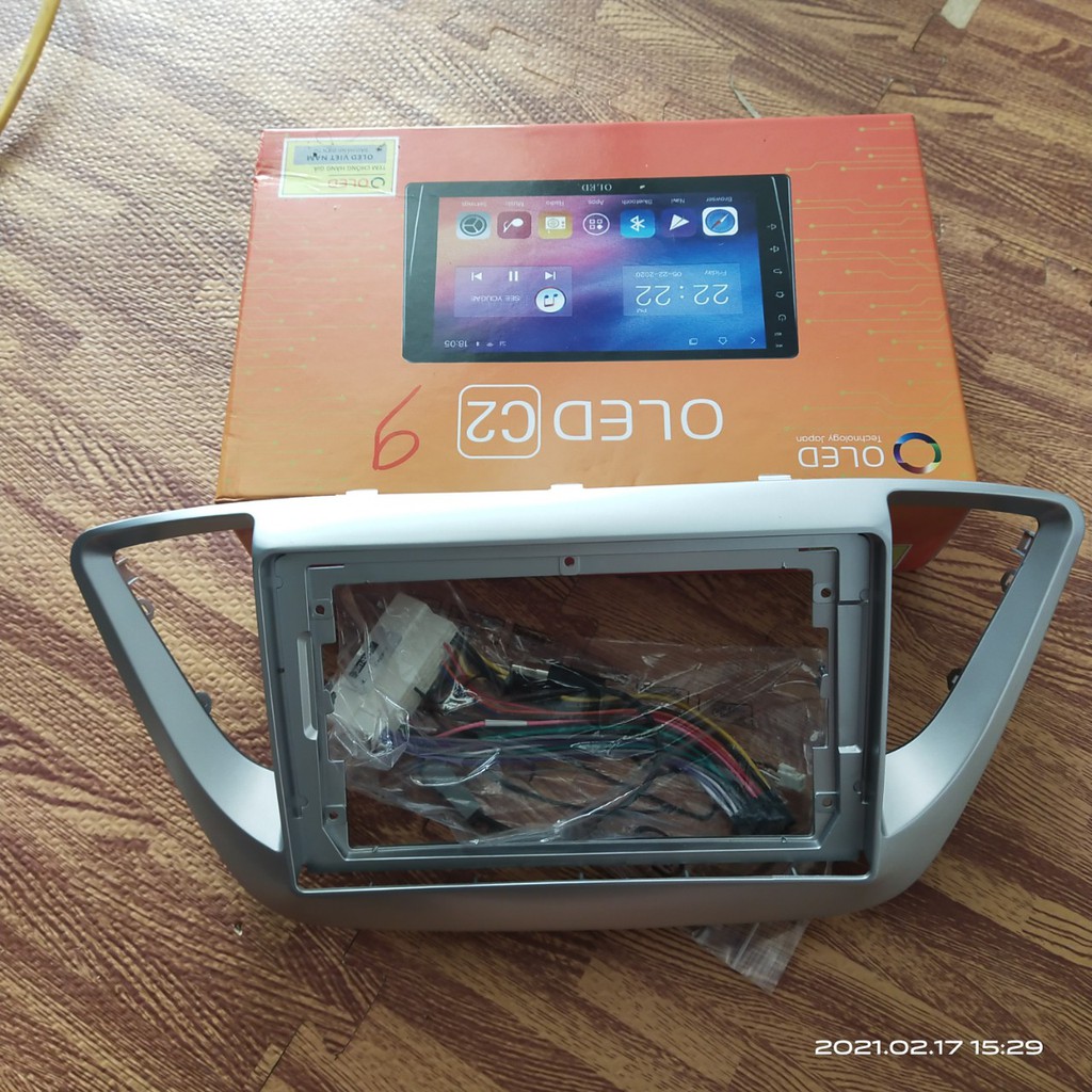 Mặt Dưỡng Lắp DVD Android Hyundai Accent 2018-2019  sSIÊU RẺ 9inch Có Jack Nguồn Zin