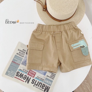 Quần Short Kaki Cá Sấu Bé Trai Đen/Be-MS61