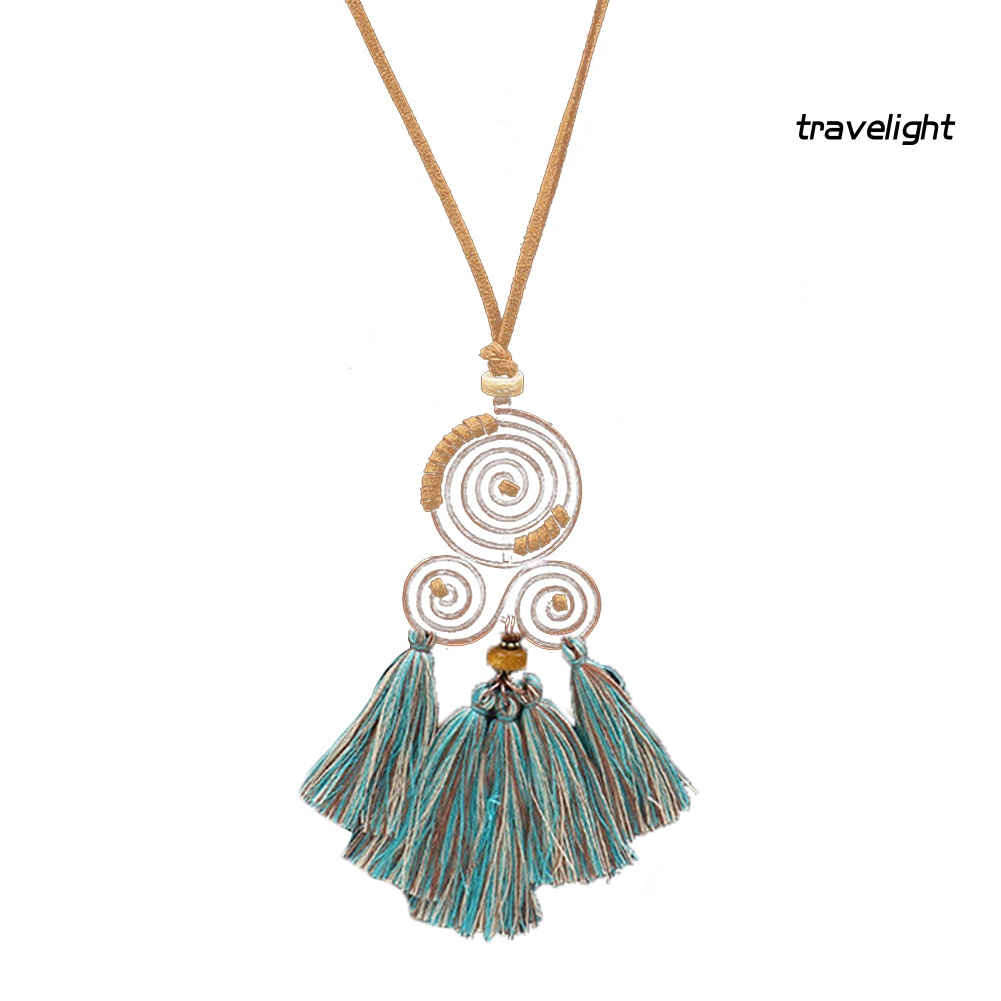 [Travelight] Vòng cổ Dáng Dài Phối Tua Rua Phong Cách Bohemian Độc Đáo