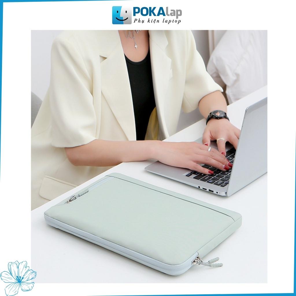 Túi chống sốc đựng laptop POKA57 chống thấm nước cao cấp, LÓT LÔNG mềm 13 inch 14 inch 15 inch 15.6 inch - POKALAP