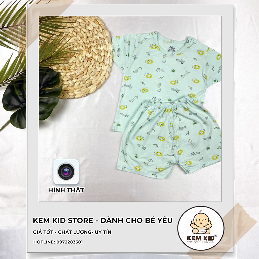 Bộ Avaler trơn gấu, vải thun lạnh siêu mát, mềm mịn thấm hút mồ hôi cho bé