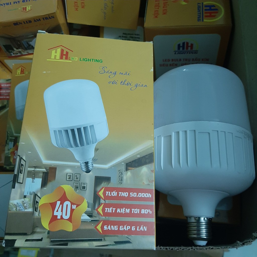 Bóng đèn 40w bóng led tròn đui E27 đủ công suất đèn tiết kiệm điện