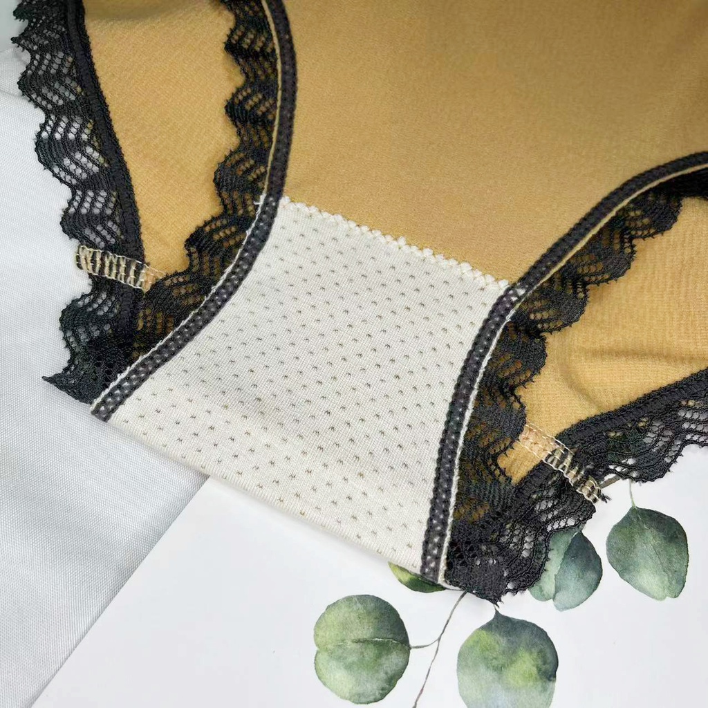 Quần Lót Nữ khe nữ Viền Ren Gợi Cảm Quần lót cotton Freesize tăm mịn