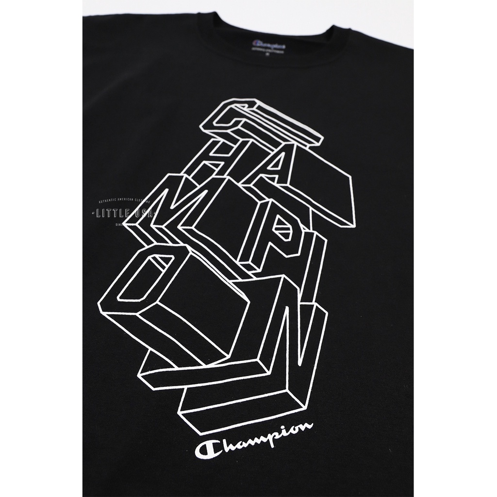 ÁO thun CHAMPION CHÍNH HÃNG GRAPHIC TEE BLOCK 3D - 100% AUTHENTIC USA