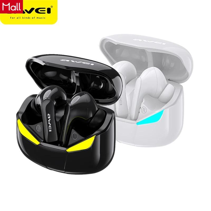 [High Quality] AWEI T35 Gaming Bluetooth Earbuds Low Latency Wireless Smart Touch Control Headphone