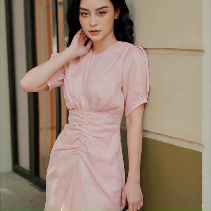 Đầm Dự Tiệc Cổ Tròn Eo Nhún Ty Fashion Che Khuyết Điểm Vòng Eo SML | BigBuy360 - bigbuy360.vn